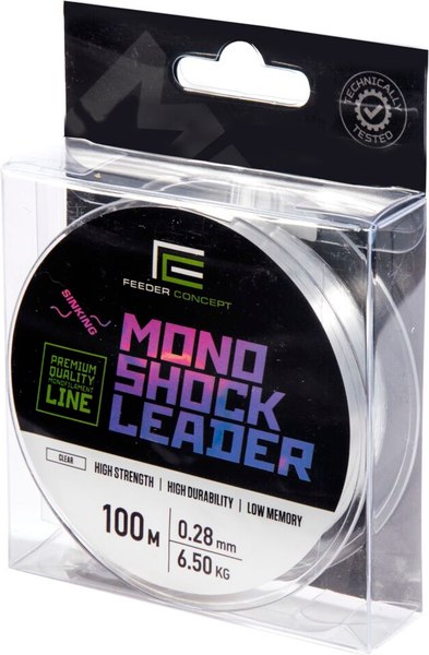 Леска монофильная Feeder Concept Mono Shock Leader Clear 100/028 / FC4008-028