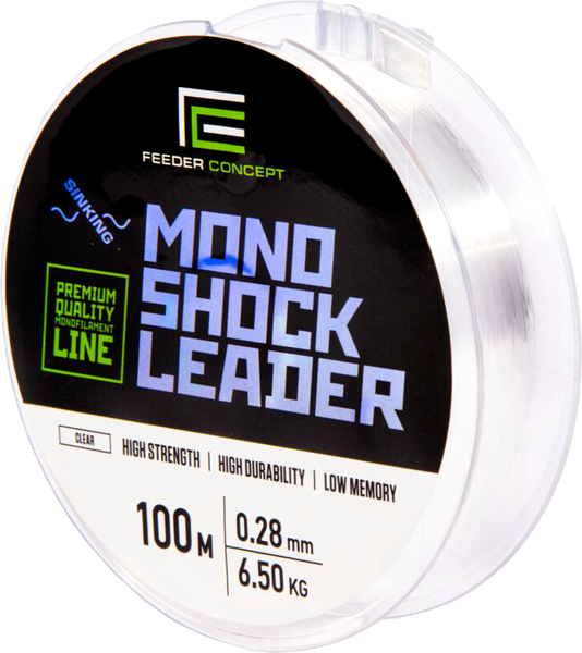 Леска монофильная Feeder Concept Mono Shock Leader Clear 100/028 / FC4008-028