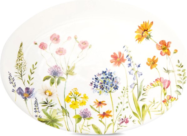 Блюдо Decor de table Полевые цветы / CL-FS00563E (белый)