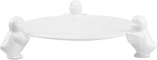 Блюдо для торта Decor de table Цыплята / CL-FE00232 (белый)