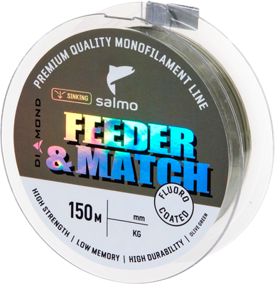 Леска монофильная Salmo Diamond Feeder & Match Fluoro Coated Olive Green 150/023 (4036-023) - 