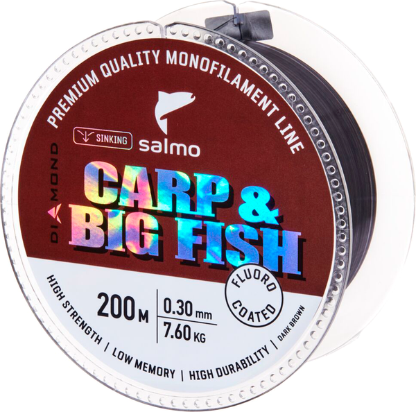 Леска монофильная Salmo Diamond Carp&Big Fish Fl. Coated Dark Brown 200/030 / 4039-030