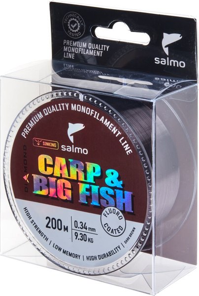 Леска монофильная Salmo Diamond Carp&Big Fish Fl. Coated Dark Brown 200/034 / 4039-034