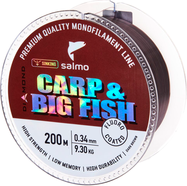 Леска монофильная Salmo Diamond Carp&Big Fish Fl. Coated Dark Brown 200/034 / 4039-034