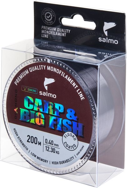 Леска монофильная Salmo Diamond Carp&Big Fish Fl. Coated Dark Brown 200/040 / 4039-040