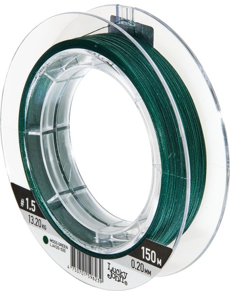 Леска плетеная Lucky John Addict х8 Braid Moss Green 150/020 / LJ4120-020