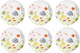 Набор тарелок Decor de table Полевые цветы / CL-FS00563B-6 (6шт, белый) - 