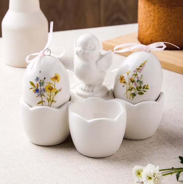 Подставка для яйца Decor de table Цыпленок / CL-FE00233 (белый)