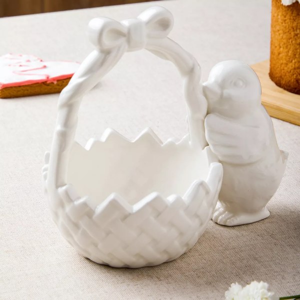 Конфетница Decor de table Цыпленок / CL-FE00231 (белый)