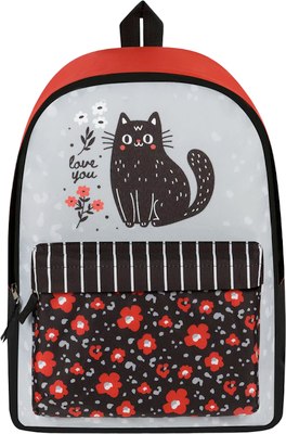 

Школьный рюкзак, Street. Black Cat With Flowers / Sch_Str65511