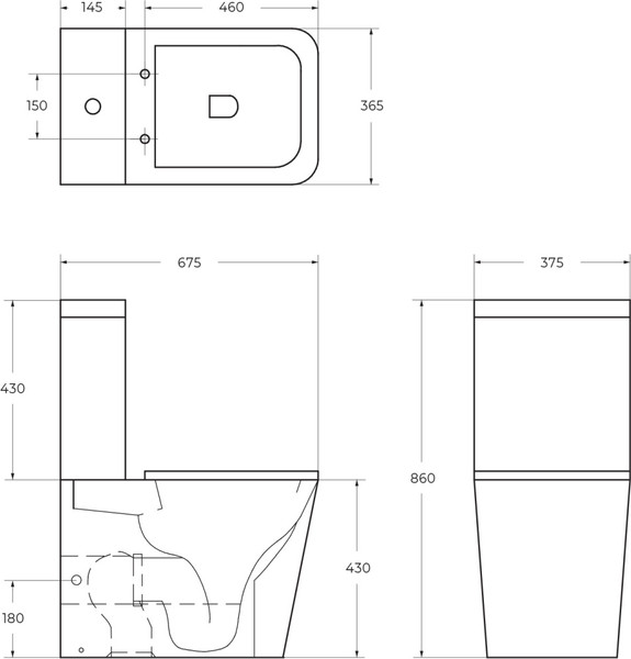 Унитаз напольный BelBagno Ardente-R BB02093CPR/SC/BB02093T