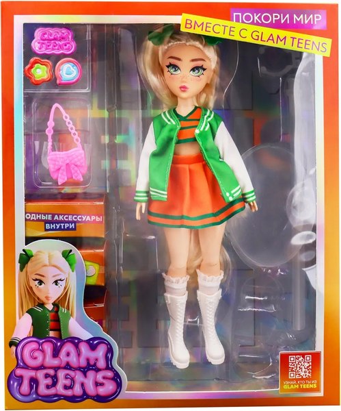 Кукла с аксессуарами Funky Toys Glam Teens Рокси / GT00005