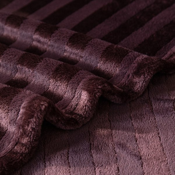 Плед Karven Велсофт Евро / PL 006 SOLID JACQAURD v1/Dark Brown