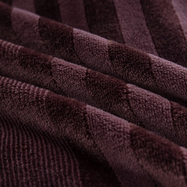 Плед Karven Велсофт Евро / PL 006 SOLID JACQAURD v1/Dark Brown