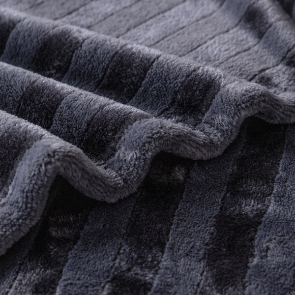 Плед Karven Фланель Евро / PL 006 SOLID JACQAURD v4/Anthracite