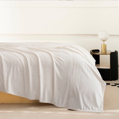 Плед Karven Фланель Евро / PL 006 SOLID JACQAURD v6/Cream - 