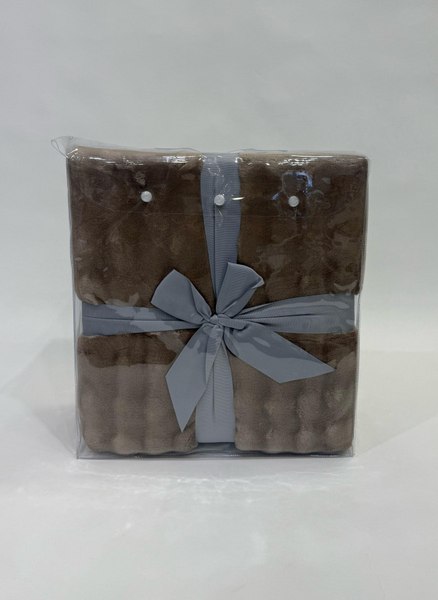 Плед Karven Велсофт Евро / PL 012 SOLID BUBBLE v2/Dark Brown
