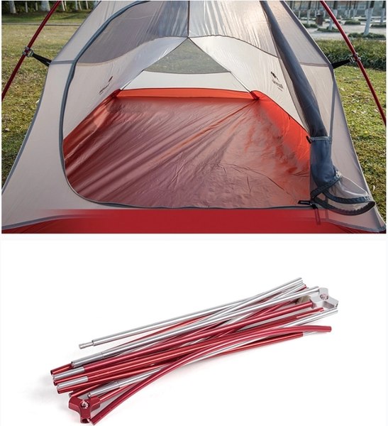 Палатка Naturehike Cloud Up Si / NH17T001-T-DG (серый/красный)