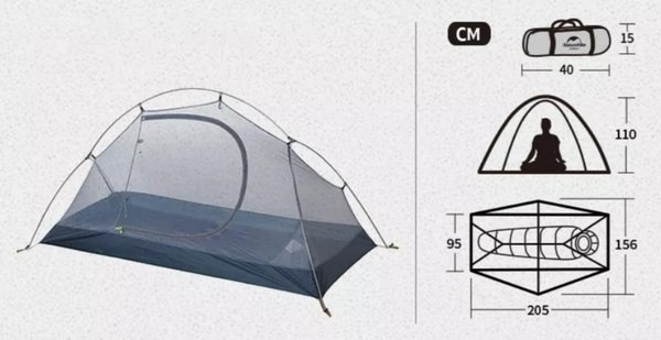Палатка Naturehike Cycling Spider / NH18A095-D-PBL (синий)