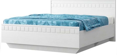 Двуспальная кровать Мебель-КМК 1600 Римини 0989.3 (белый текстурный/дуб полярный) - 
