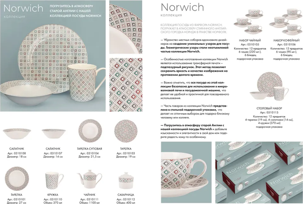 Набор столовой посуды Nouvelle Norwich / 0310115
