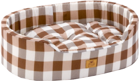 Лежанка для животных Ferplast Dandy 65 Cotone / 82943083 (коричневая клетка)