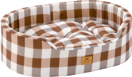 Лежанка для животных Ferplast Dandy 65 Cotone / 82943083 (коричневая клетка)