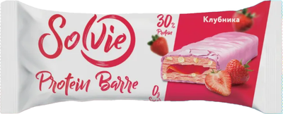 Набор протеиновых батончиков Solvie Protein Barre Клубника (24x50г) - 