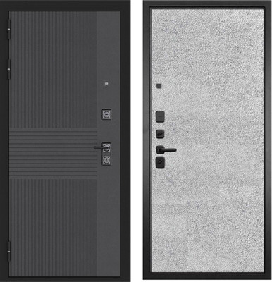 Входная дверь ГРАНИТ Гранж 77-1 бетон светлый (86x205, левая) -