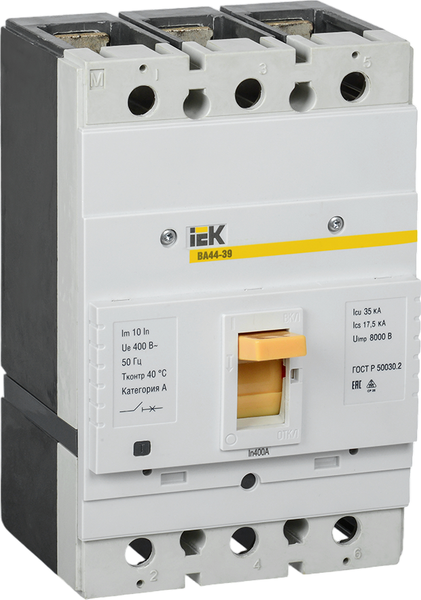 Выключатель автоматический IEK ВА44-39 3Р 400А 35кА / SVT50-3-0400-35