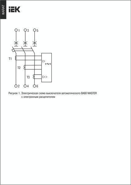 Выключатель автоматический IEK ВА88-39 3Р 630А 35кА / SVA71-3-0630-02