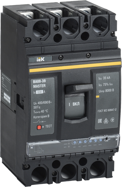 Выключатель автоматический IEK ВА88-39 3Р 630А 35кА / SVA71-3-0630-02