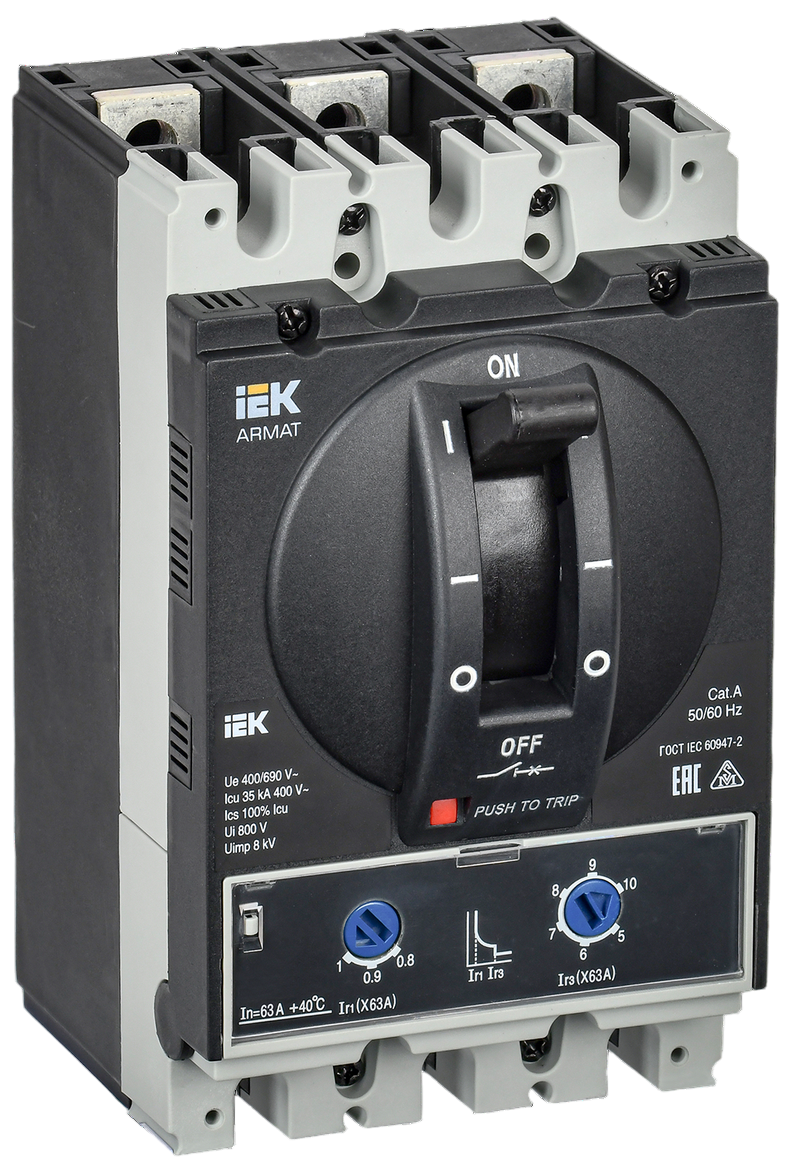 Выключатель автоматический IEK Armat AR-MCCB-3A-035-0063A-ATUC