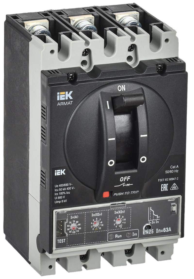 Выключатель автоматический IEK Armat AR-MCCB-3A-050-0063A-ELSC