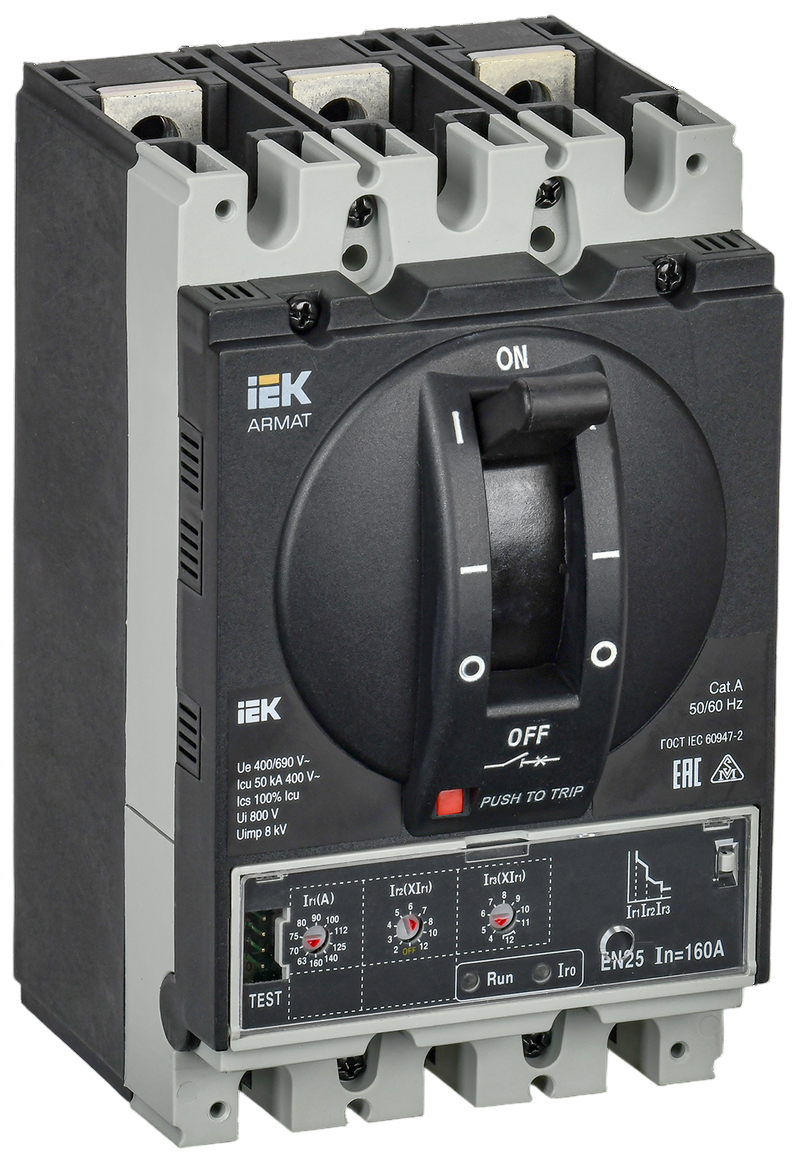 Выключатель автоматический IEK Armat AR-MCCB-3D-050-0160A-ELSC