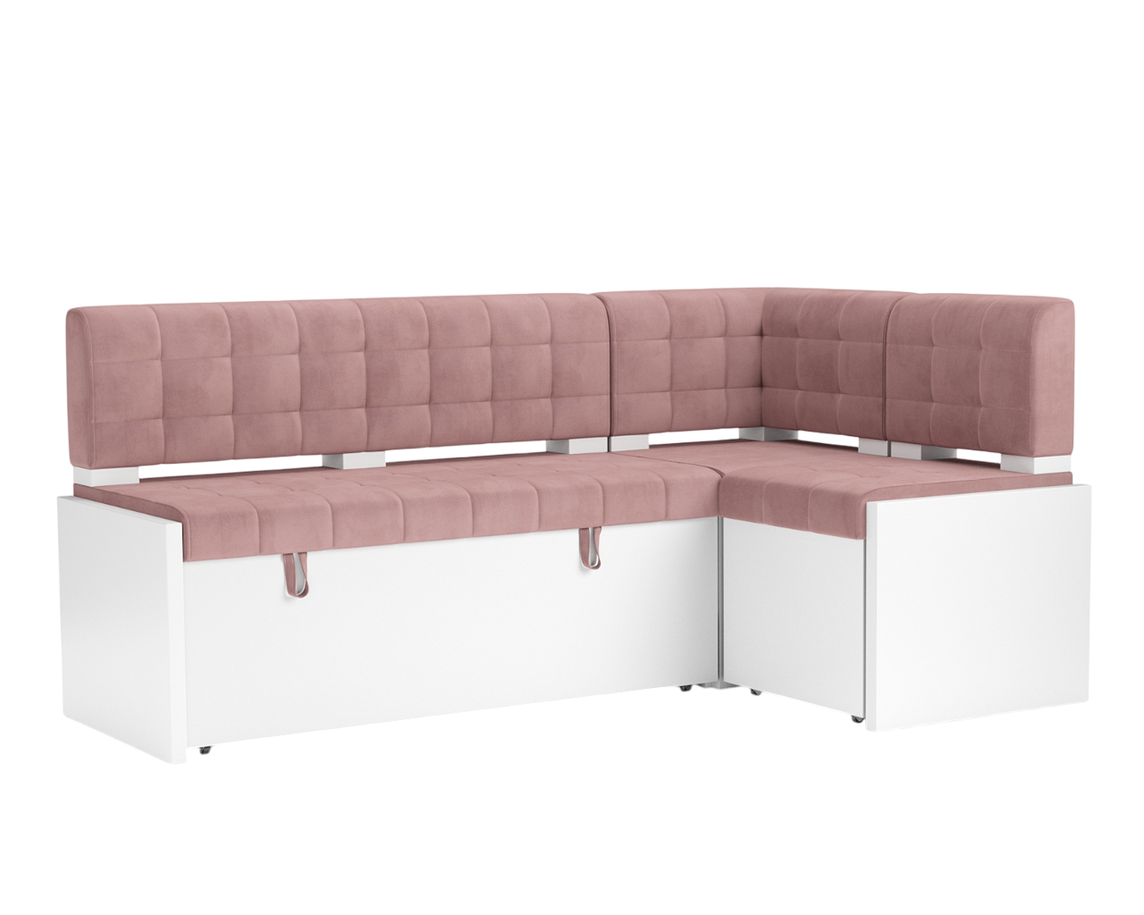 Уголок кухонный мягкий Mebel-Ars Ганновер 205x82x130 (велюр пудра НВ-178/18)