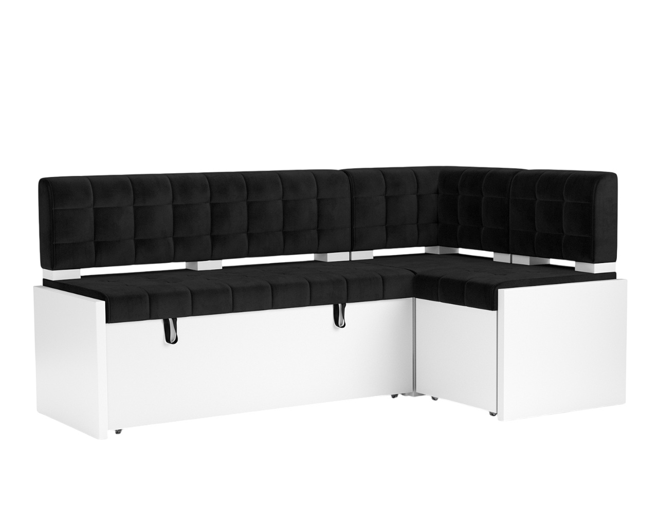 Уголок кухонный мягкий Mebel-Ars Ганновер 176x82x104 (велюр черный НВ-178/17)