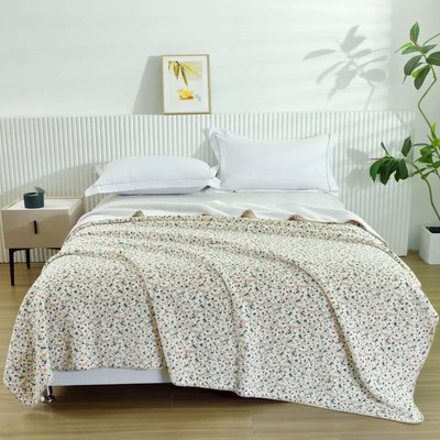 Плед Arya Azalea 200x220 / 8680943254641 (бежевый/синий) - 