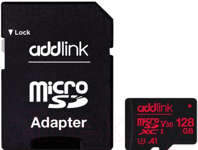Карта памяти Addlink microSDHC (Class 10) 128GB + адаптер (ad128GBMSXU3A)
