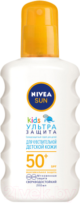 Спрей солнцезащитный Nivea Sun Kids ультра защита SPF50 (200мл)