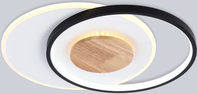 Люстра Ambrella FL4789 WH/BK/WD (белый/черный/дерево) - 