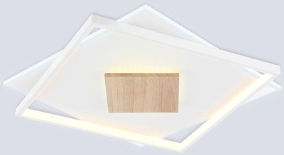 Потолочный светильник Ambrella FL4790 WH/WD (белый/дерево) -