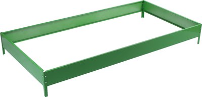 Грядка модульная GREENGO Оцинкованная 195x100x15см (зеленый) - 