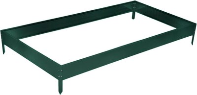 Грядка модульная GREENGO Оцинкованная 195x100x15см (темно-зеленый) - 
