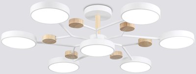 Люстра Ambrella FL4864/7 WH/WD (белый/дерево) - 