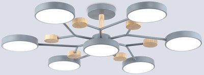 Люстра Ambrella FL4865/7 GR/WD (серый/дерево) - 