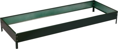 Грядка модульная GREENGO Оцинкованная 195x70x15см (зеленый) - 