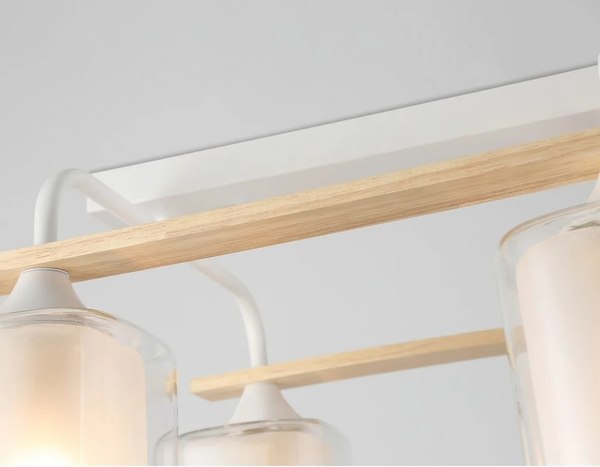 Люстра Ambrella TR3033246/4 WH/WD (белый/дерево)