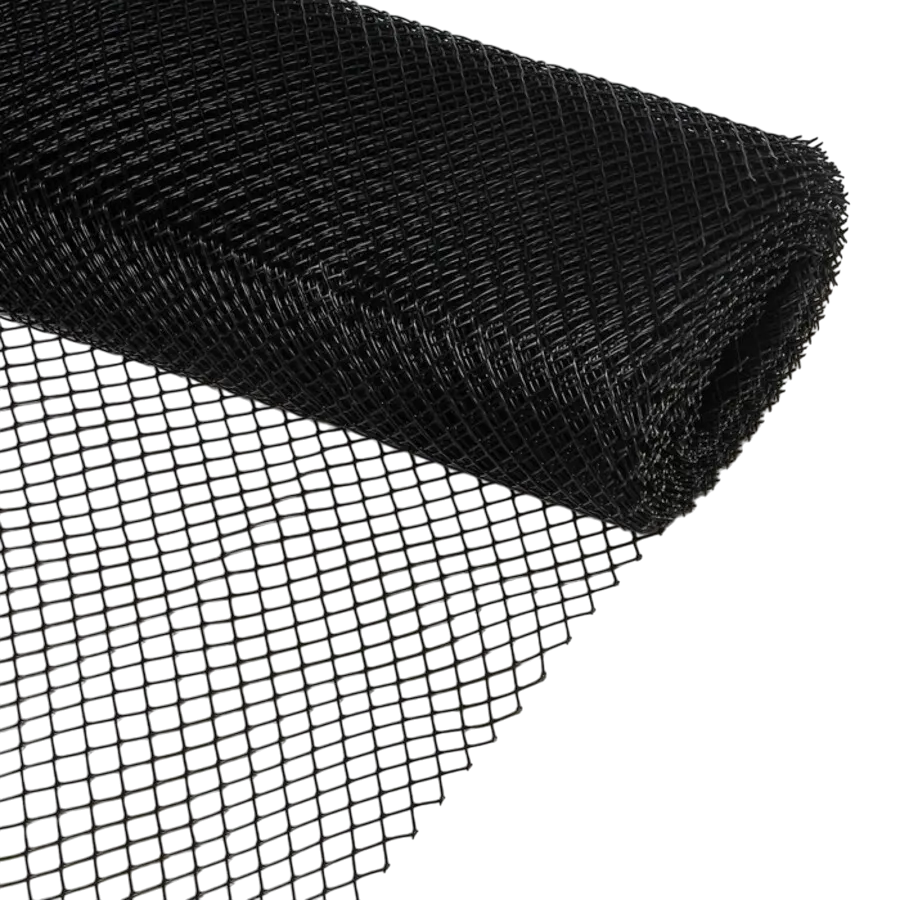 Сетка садовая GREENGO 1x10м ячейка ромб 15x15мм (черный)