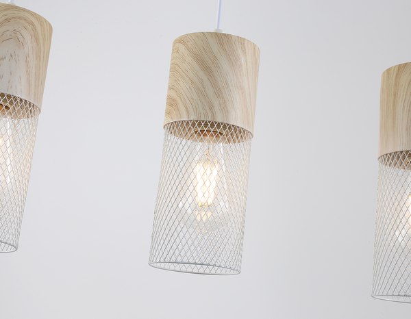 Люстра Ambrella TR8499/3 WH/WD (белый/дерево)